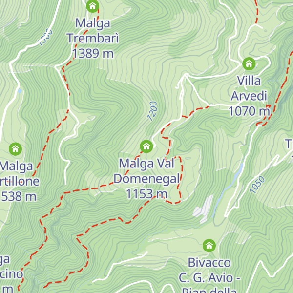Map of Malga Val Domenegal