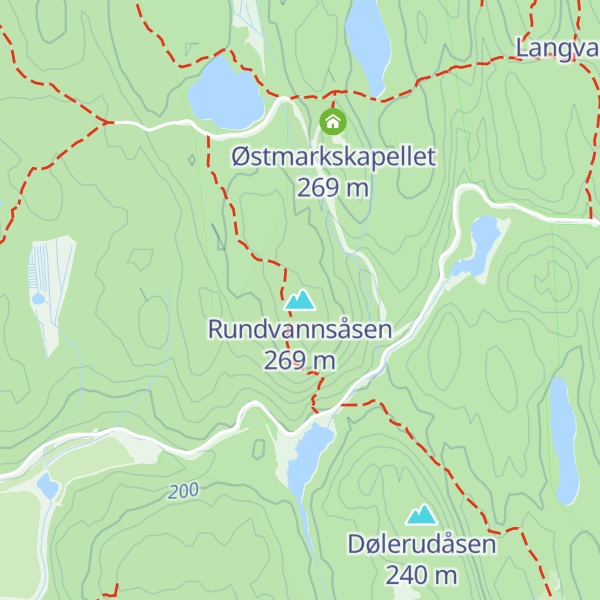 Map of Rundvannsåsen