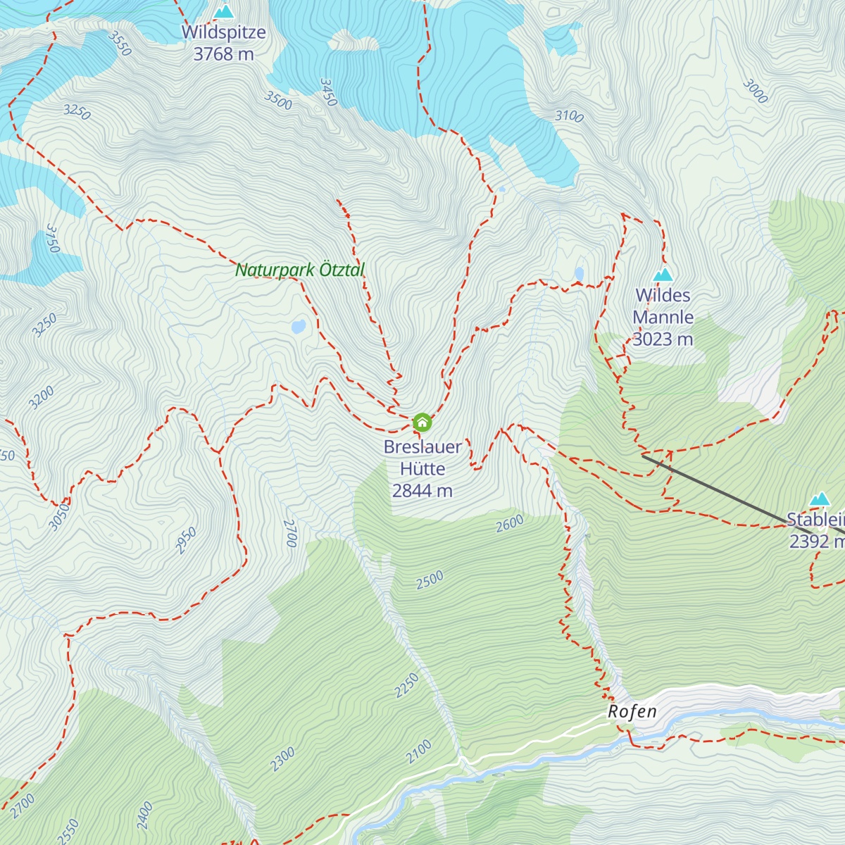 Breslauer Hütte map