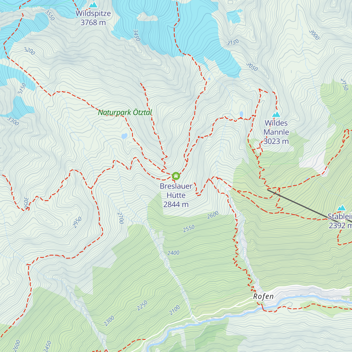 Breslauer Hütte map