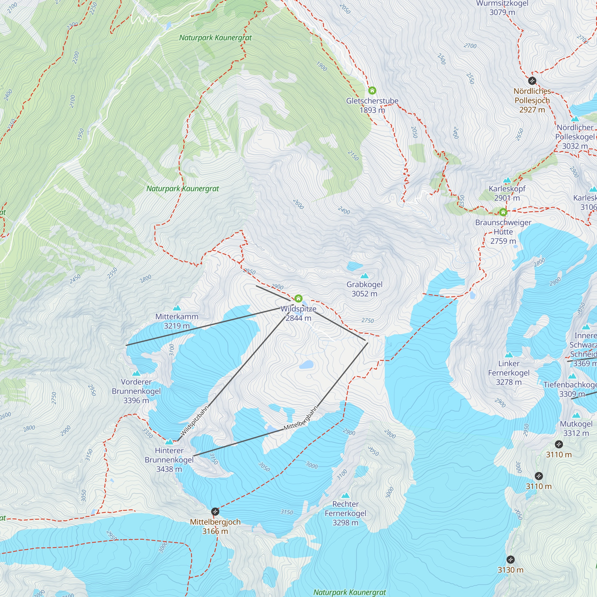 Wildspitze map