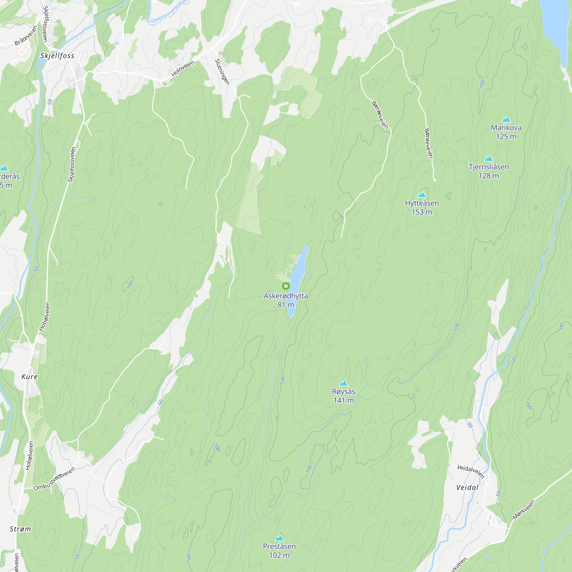 Askerødhytta map