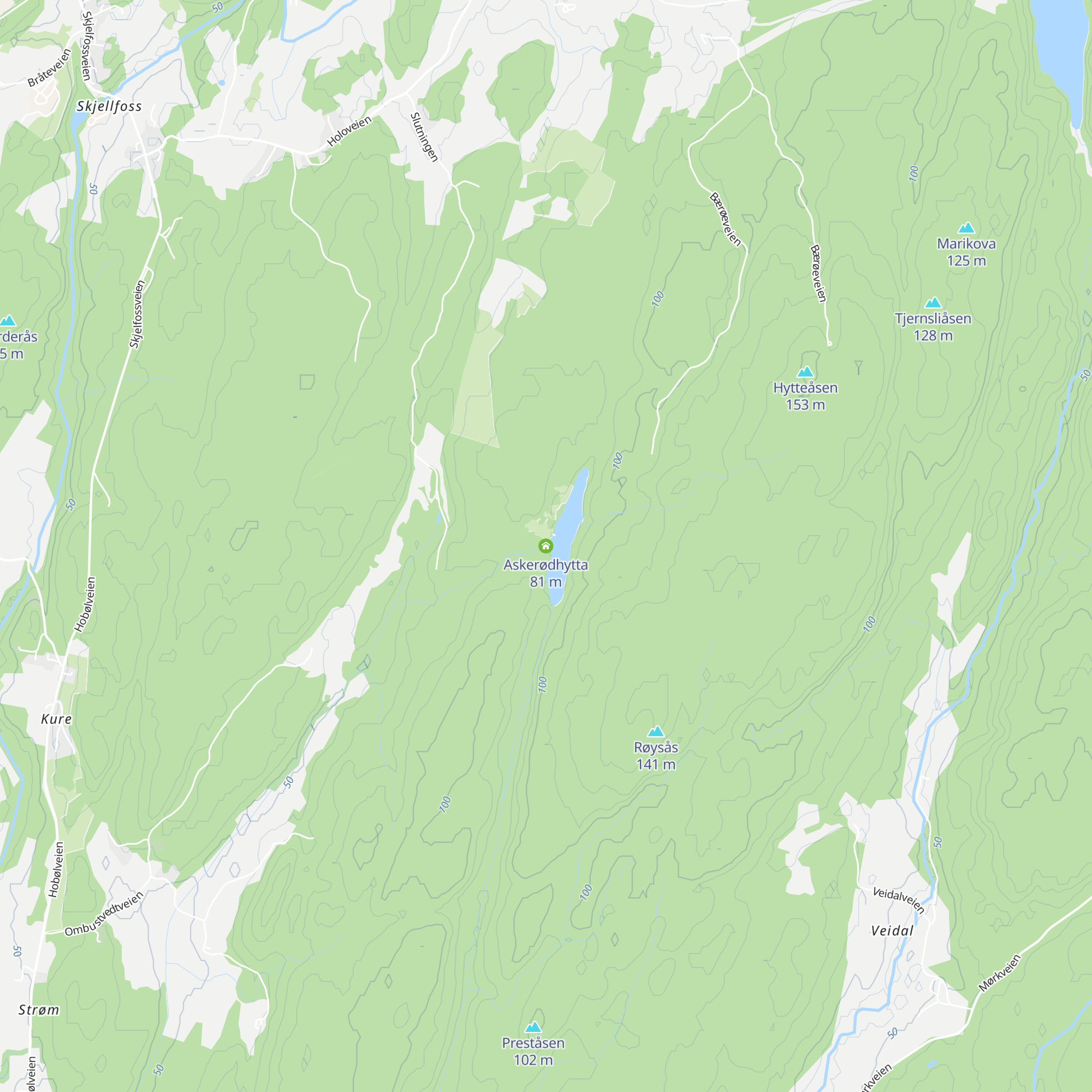 Askerødhytta map
