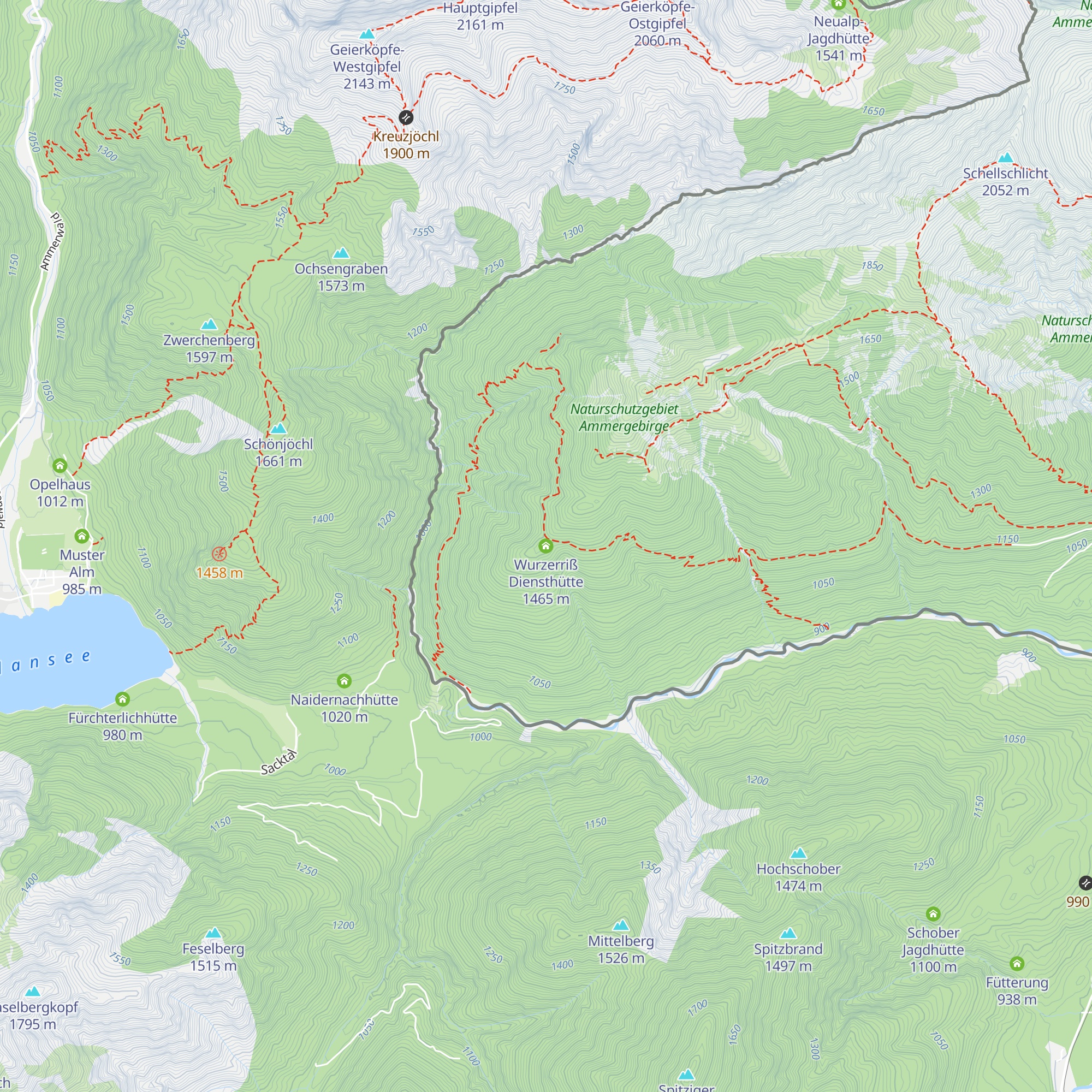 Wurzerriß Diensthütte map