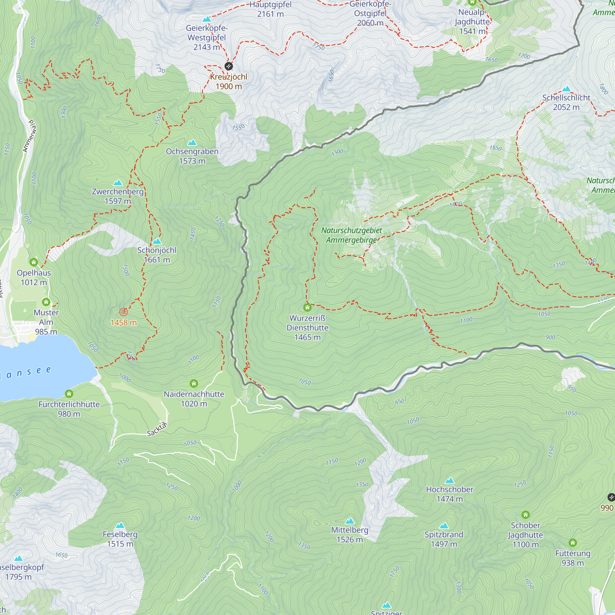 Wurzerriß Diensthütte map