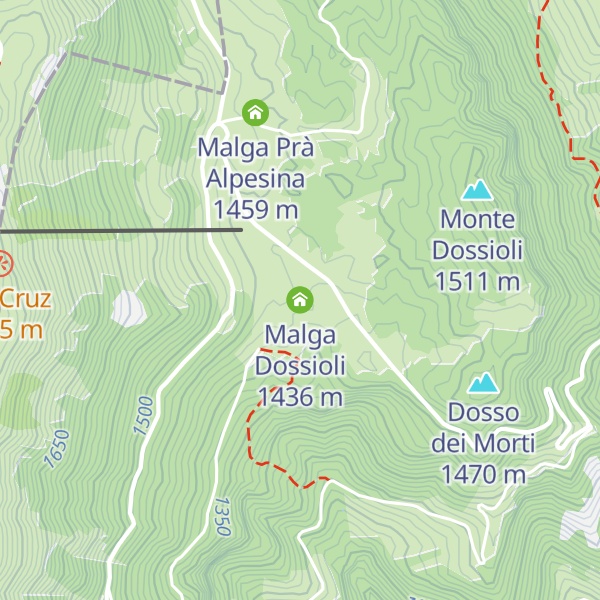 Map of Malga Dossioli