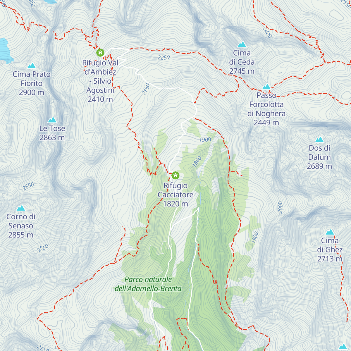 Rifugio Cacciatore map