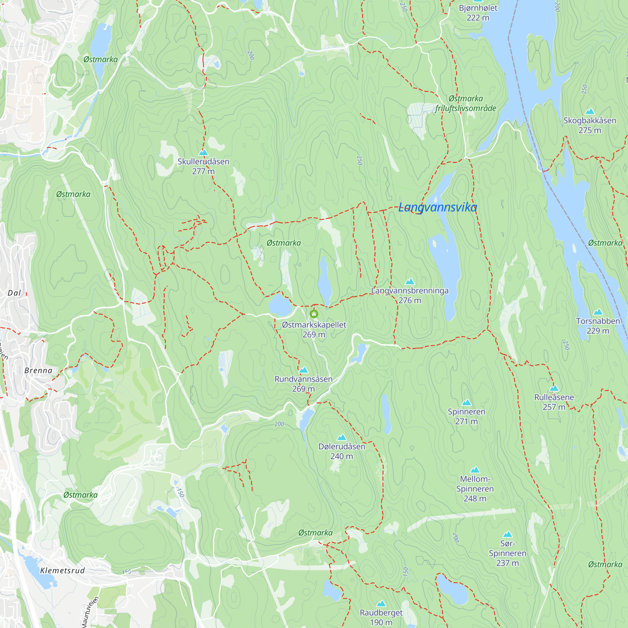 Østmarkskapellet map