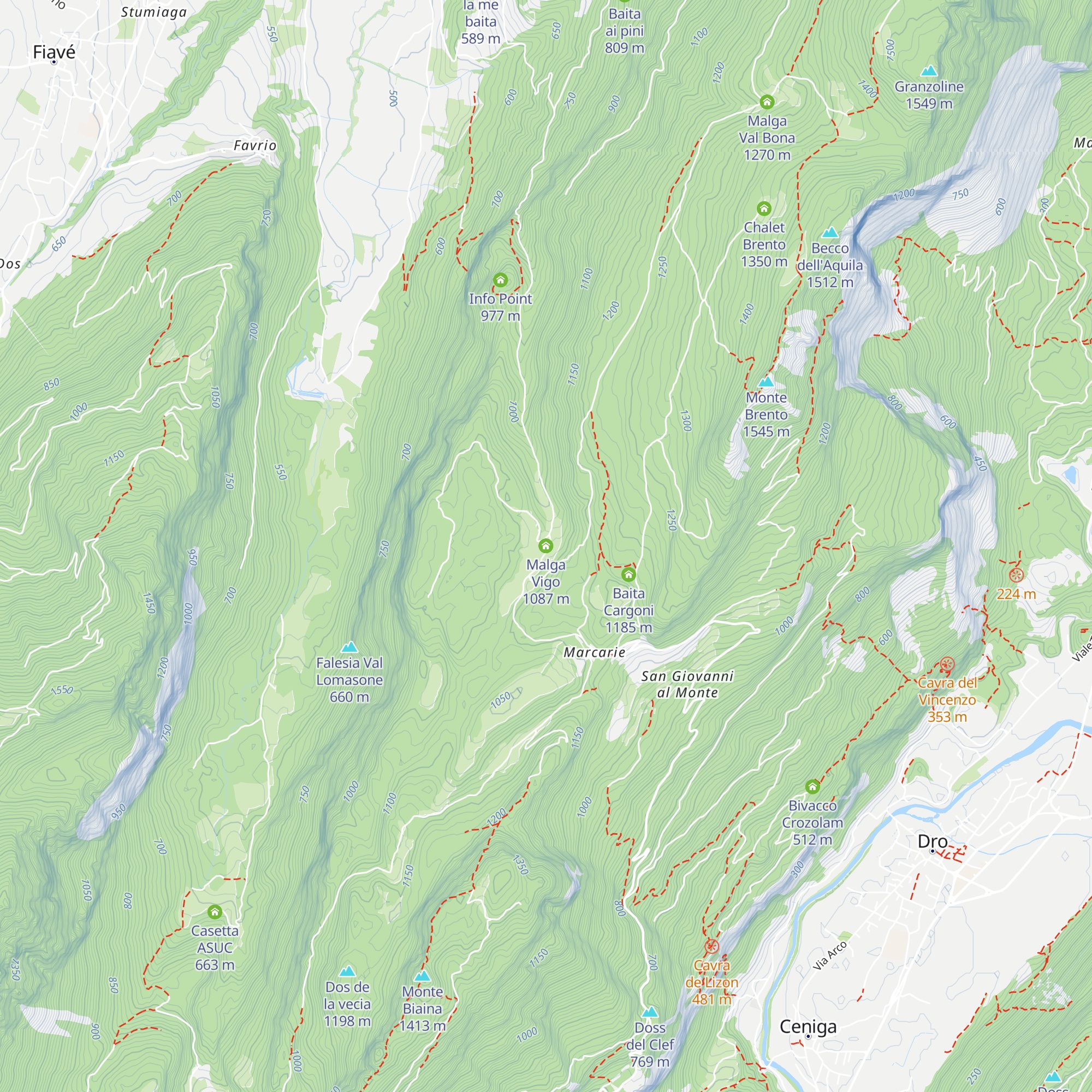 Malga Vigo map