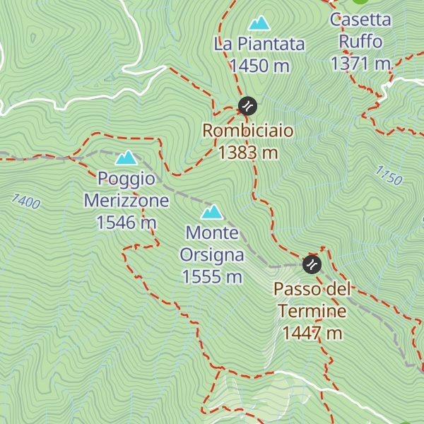 Map of Monte Orsigna