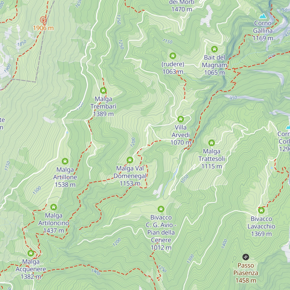 Rifugio Monte Baldo map