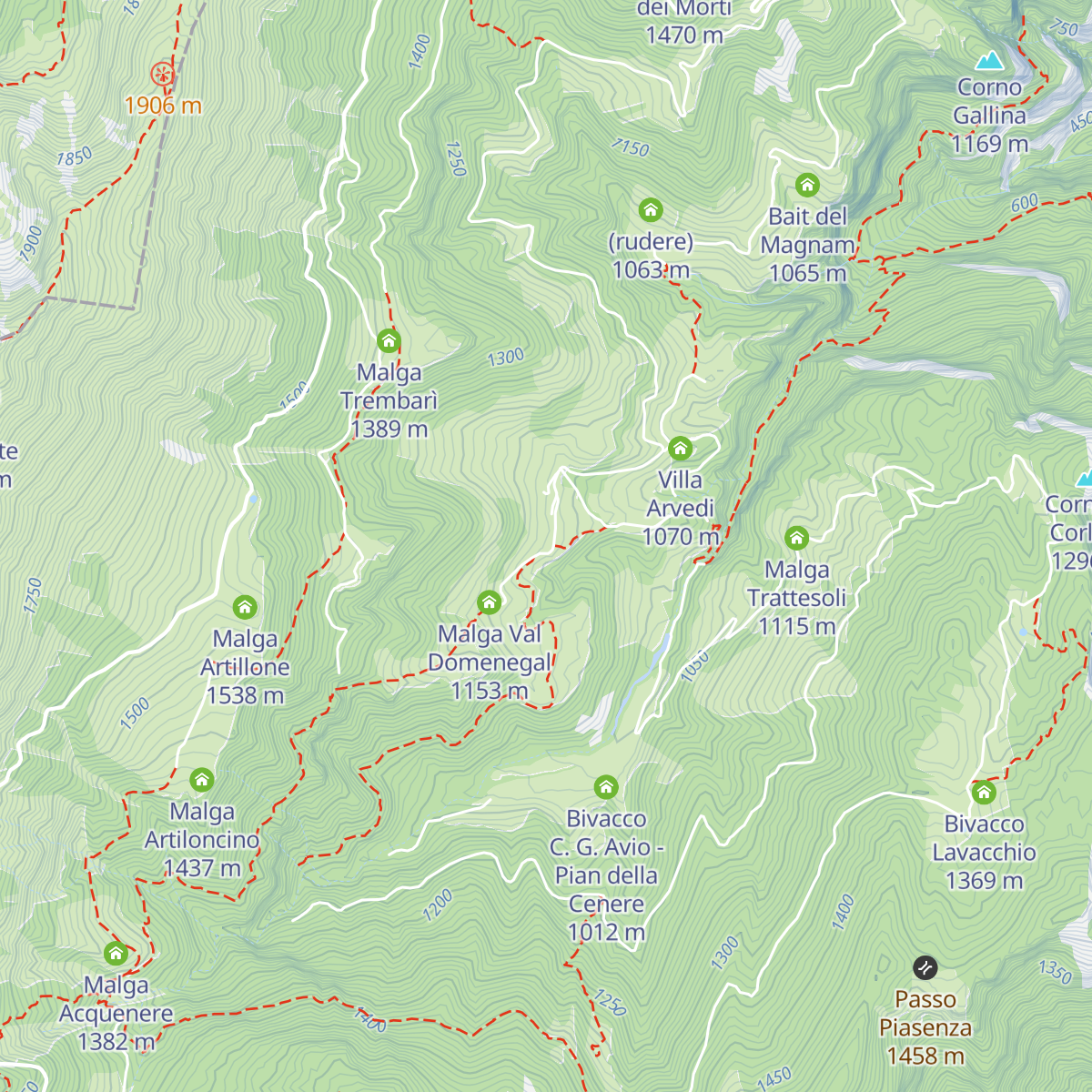 Rifugio Monte Baldo map