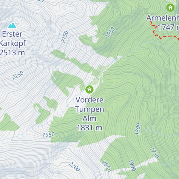 Map of Vordere Tumpen Alm