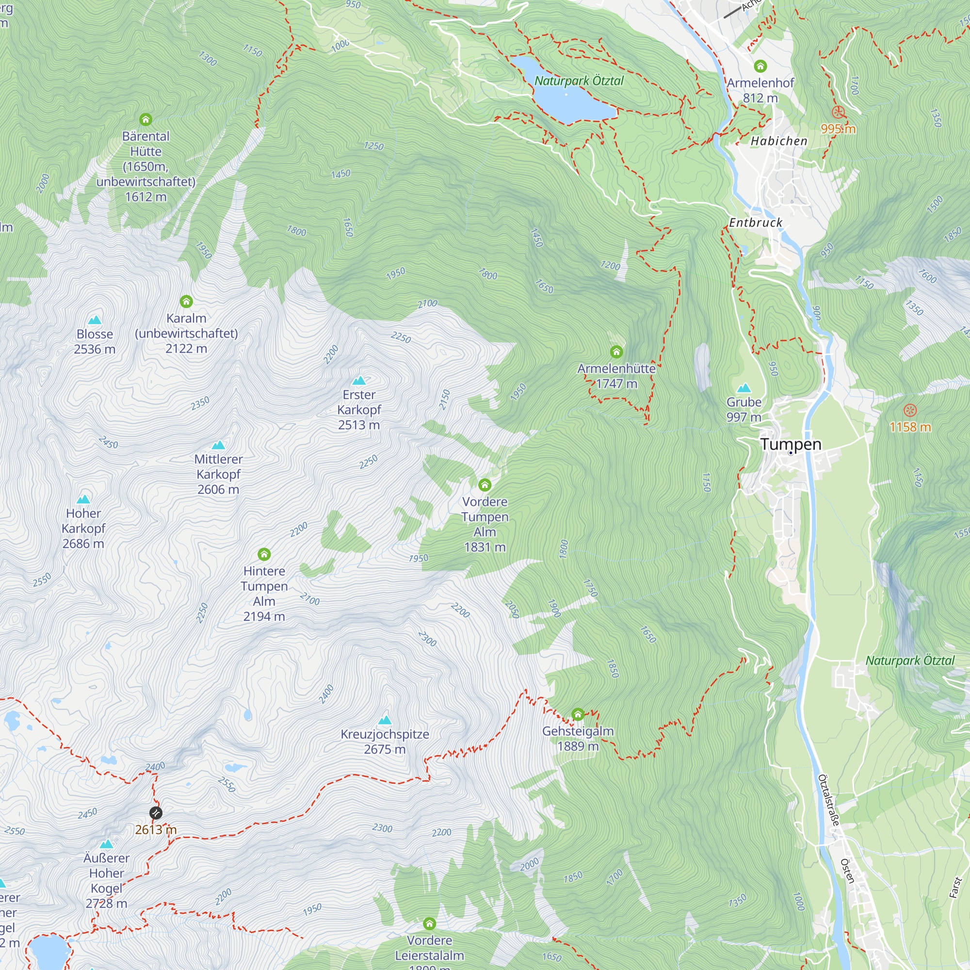 Vordere Tumpen Alm map