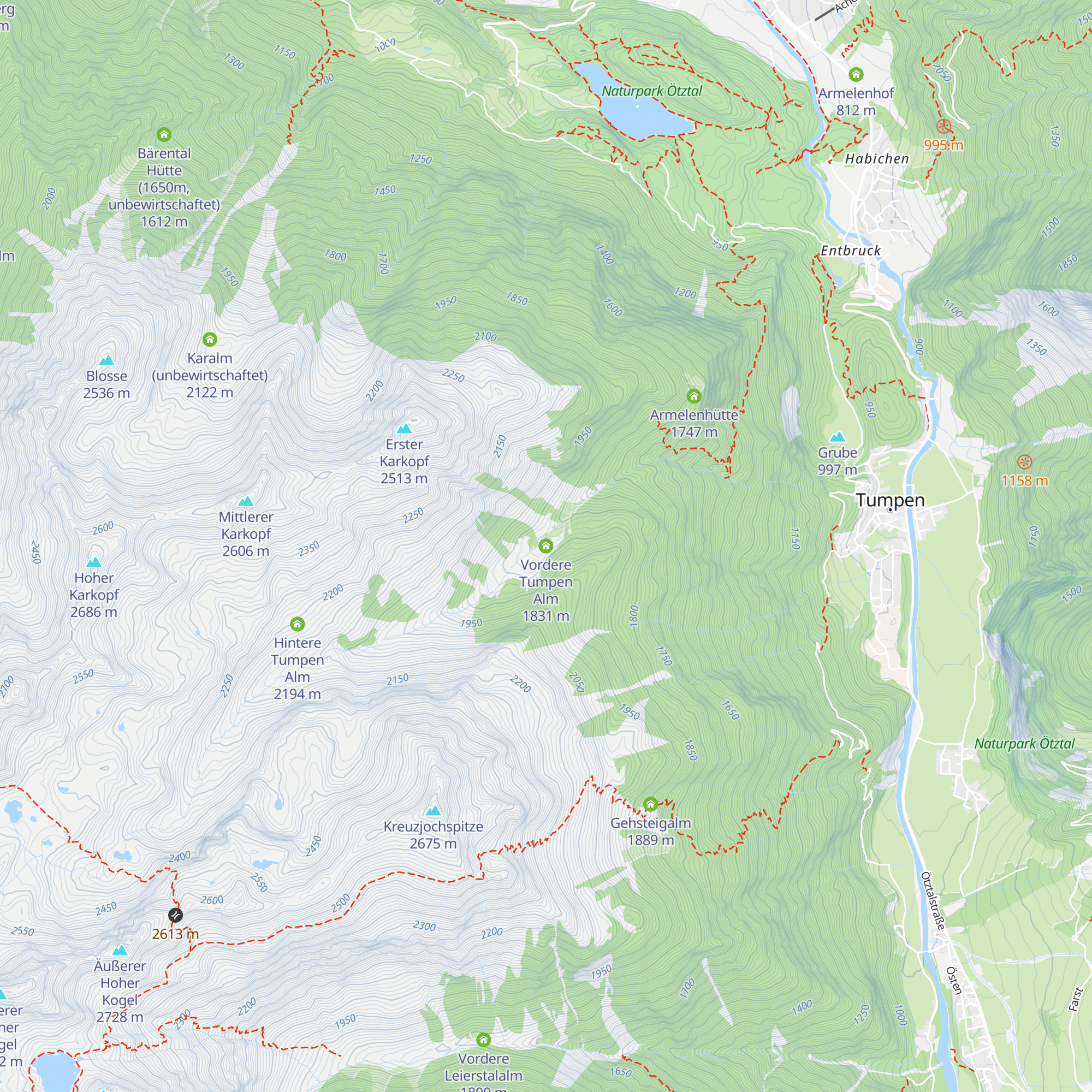 Vordere Tumpen Alm map
