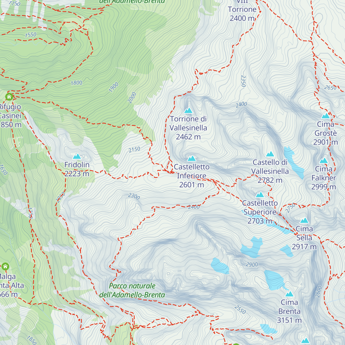 Rifugio Quintino Sella map