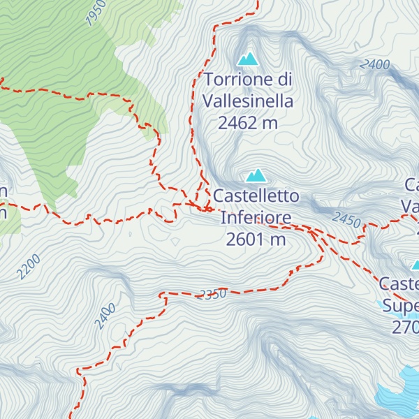 Map of Rifugio Quintino Sella
