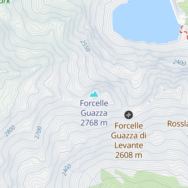 Map of Forcelle Guazza