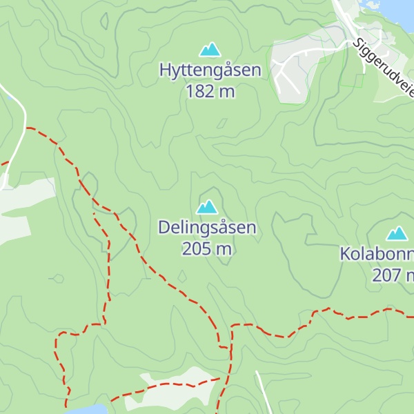 Map of Delingsåsen