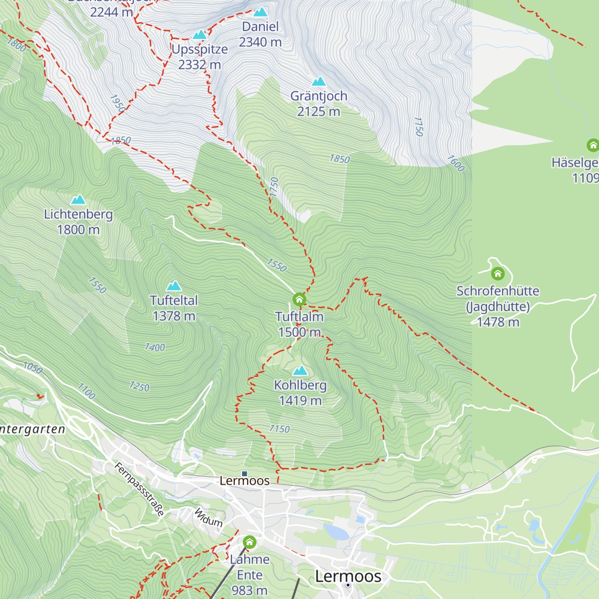 Tuftlalm map