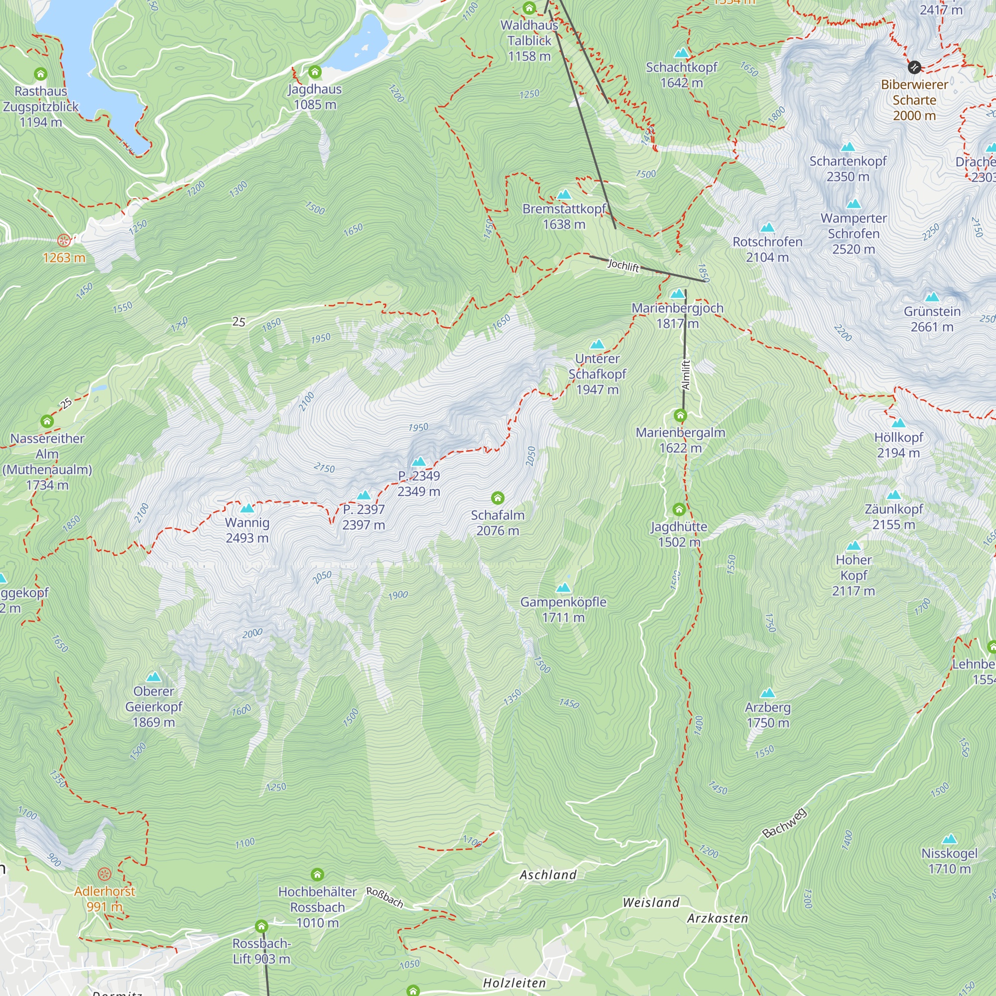 Schafalm map