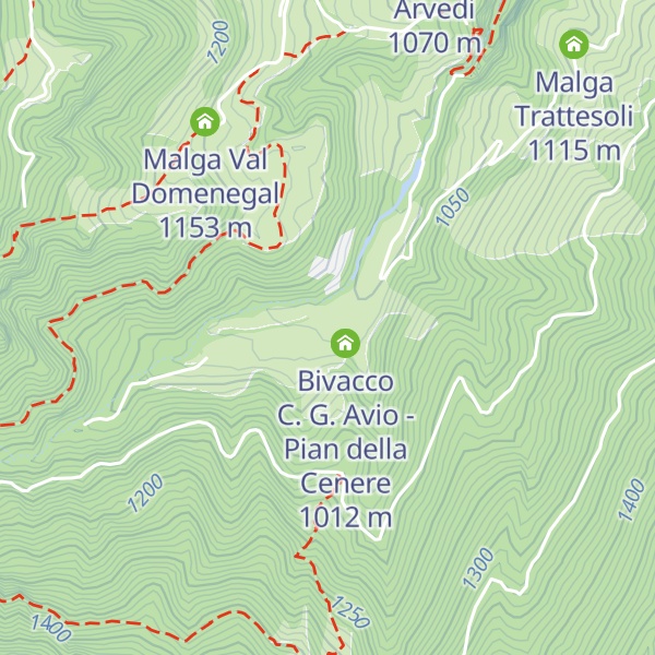 Map of Malga Pian della Cenere