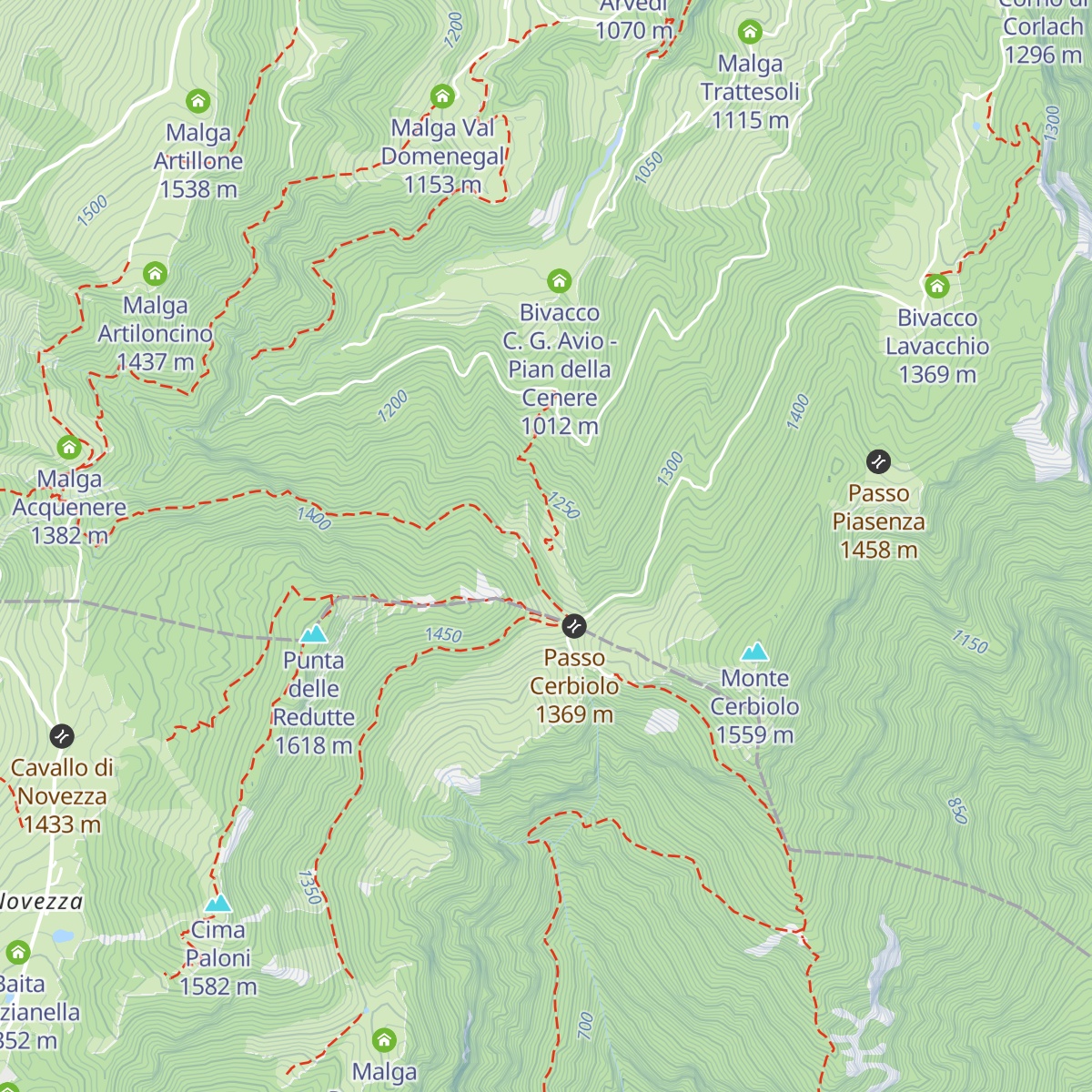 Malga Fassole map