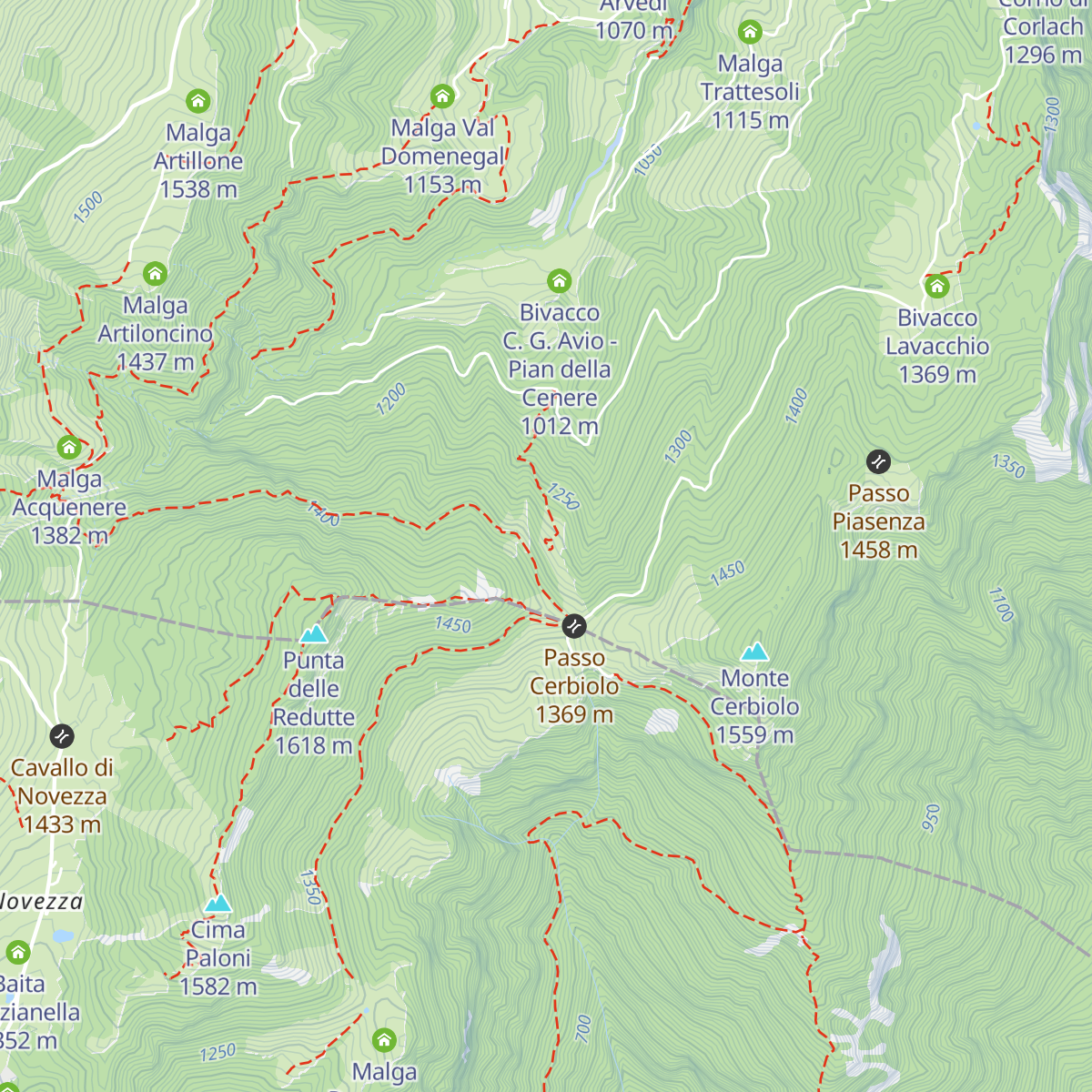 Malga Fassole map