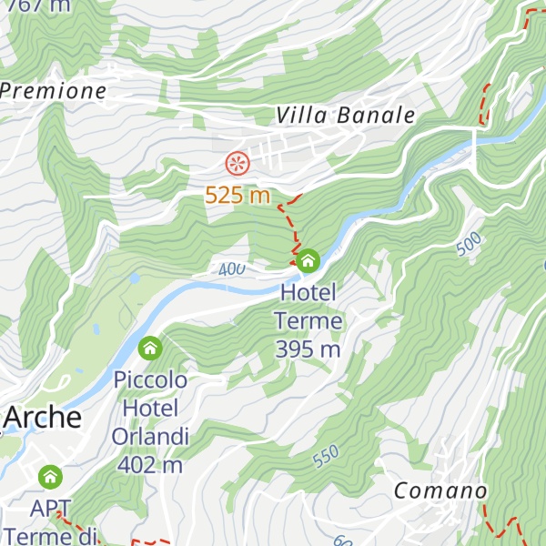 Map of ex- Villa Vannini