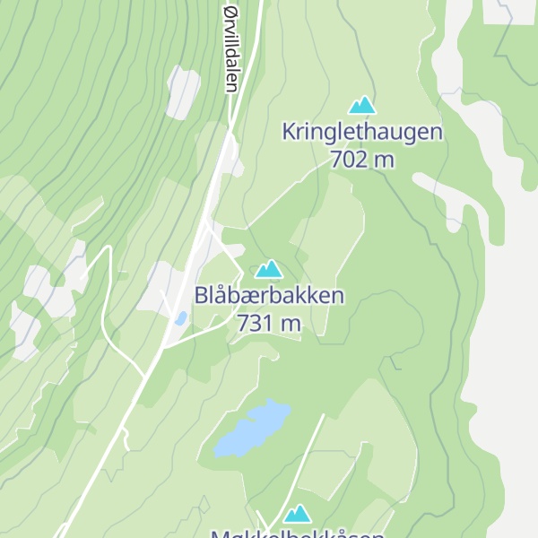 Map of Blåbærbakken