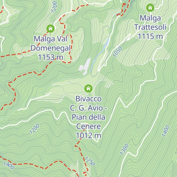 Map of Bivacco C. G. Avio - Pian della Cenere