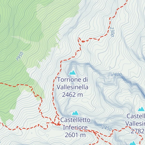Map of Torrione di Vallesinella