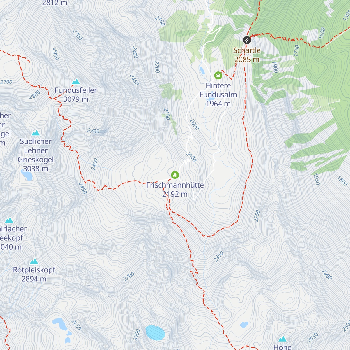 Frischmannhütte map