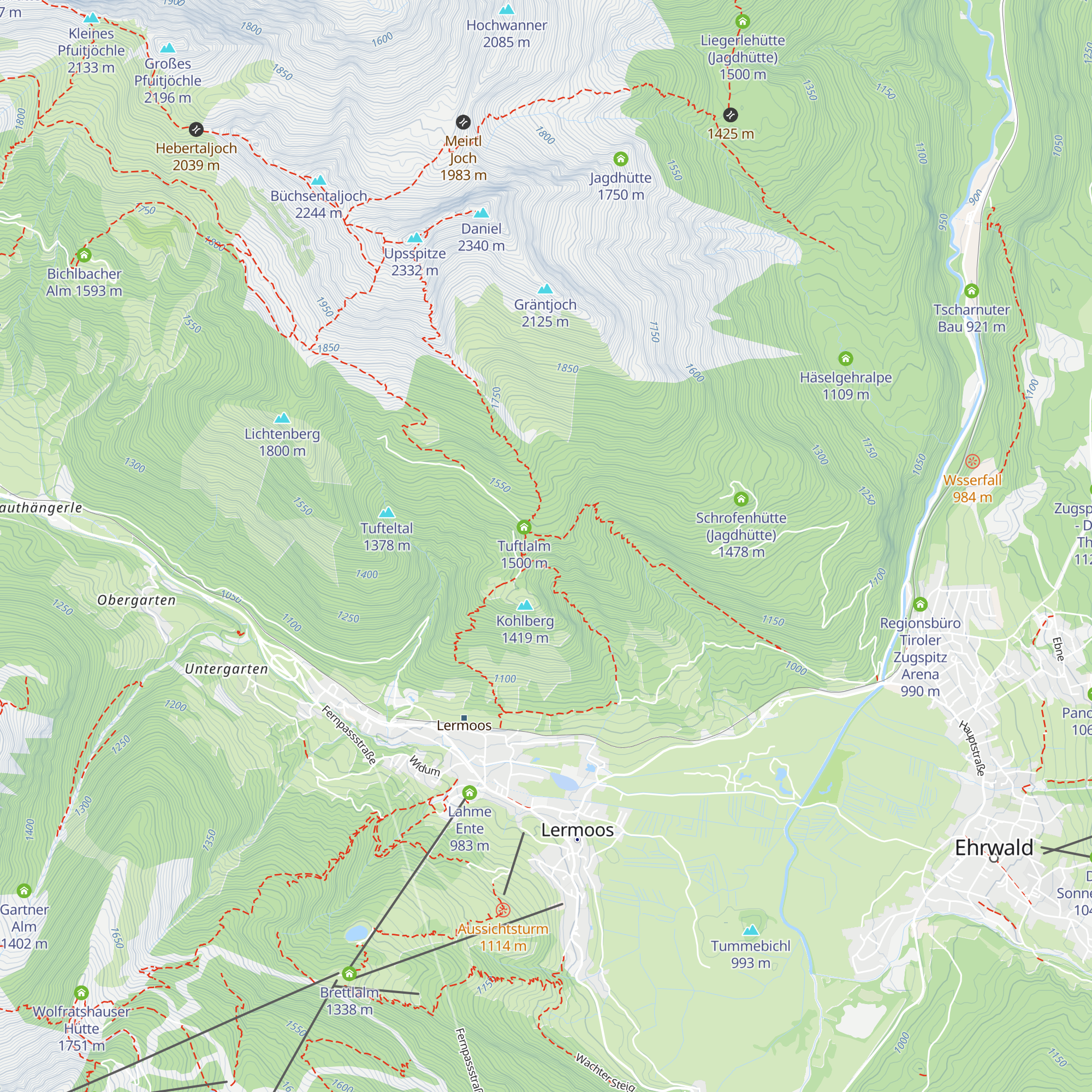 Aussichtsplattform Tuftlalm map