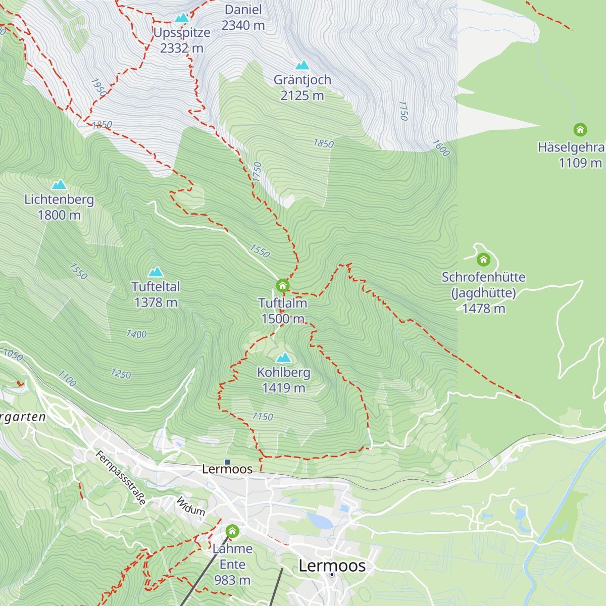 Aussichtsplattform Tuftlalm map