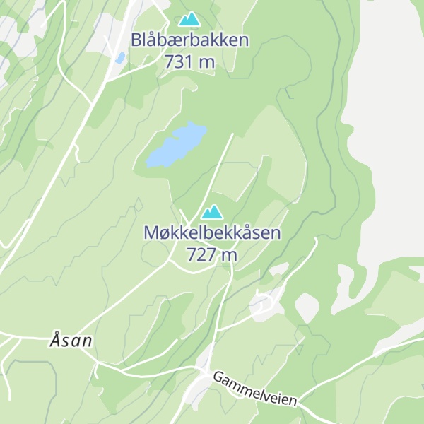 Map of Møkkelbekkåsen