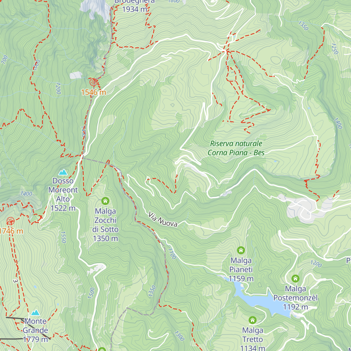 Rifugio Fos-ce map