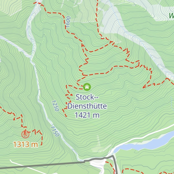 Map of Stock--Diensthütte
