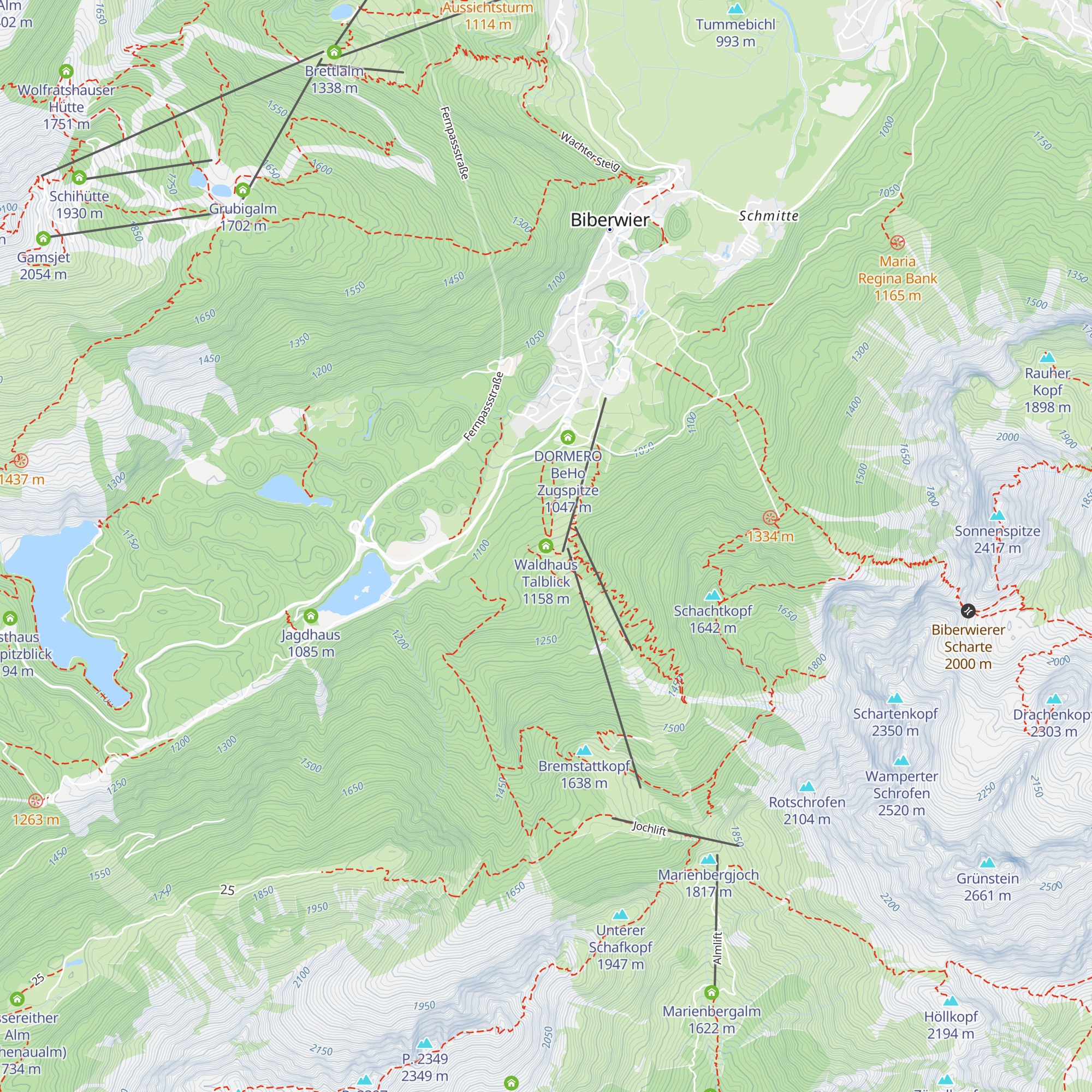Waldhaus Talblick map