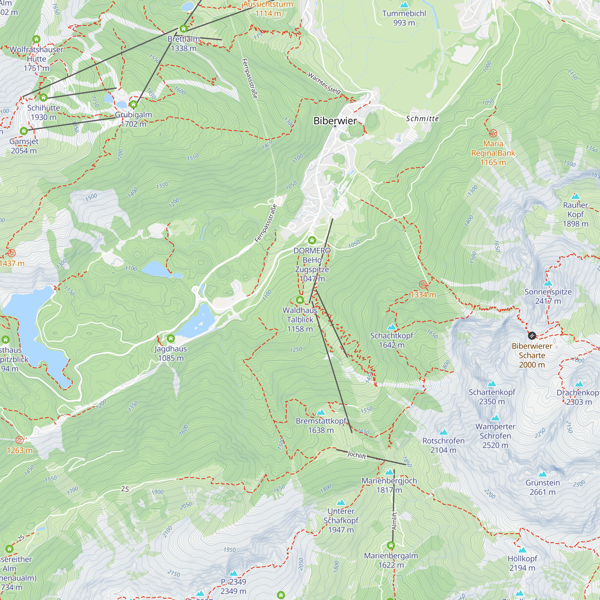 Waldhaus Talblick map