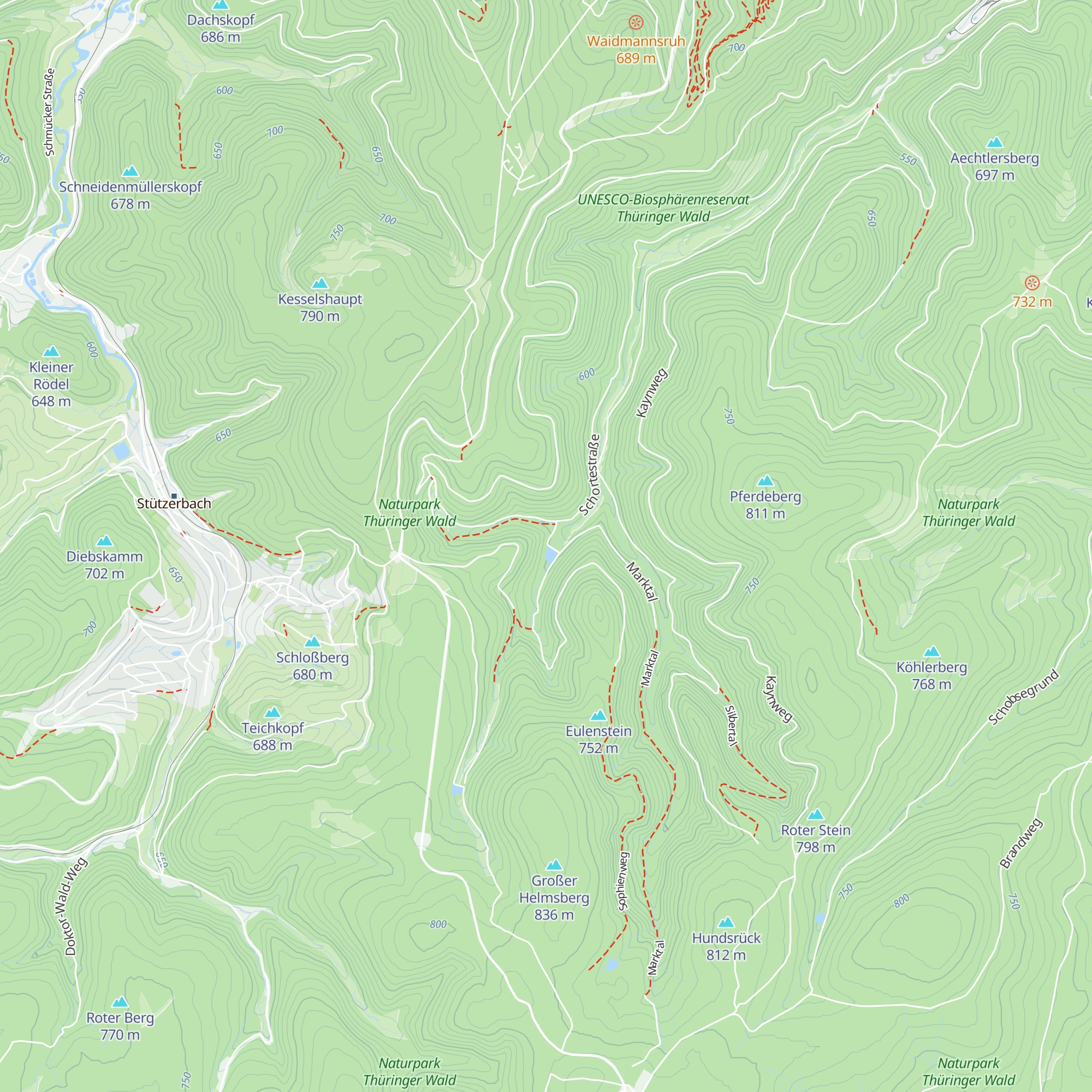 Wanderhütte Knöpfelstaler Teich map