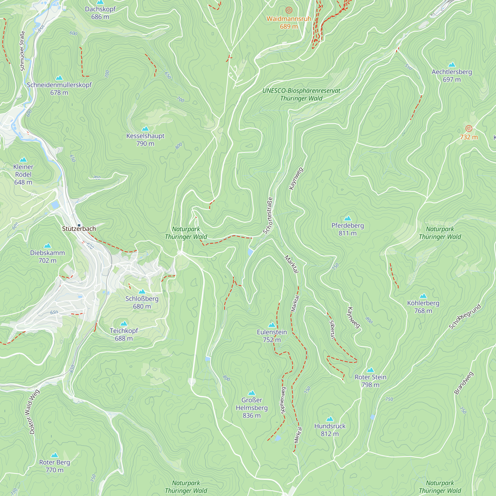 Wanderhütte Knöpfelstaler Teich map