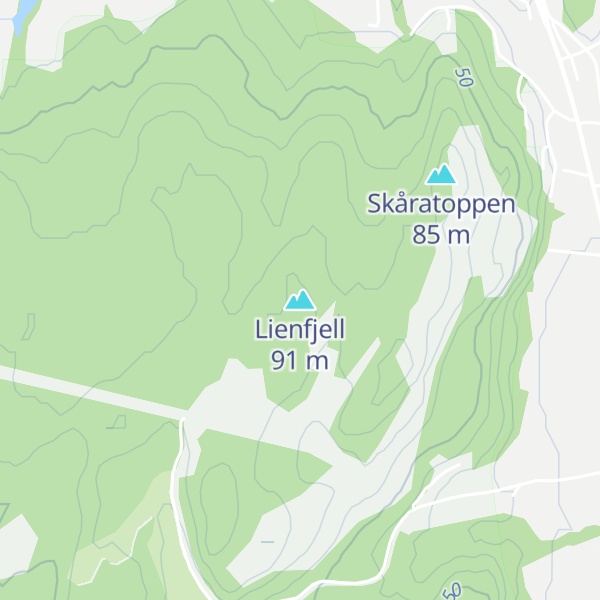 Map of Lienfjell