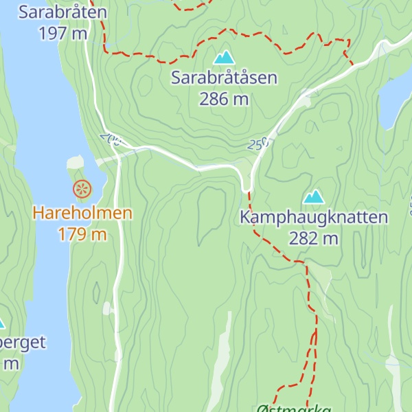 Map of Hesteholåsen