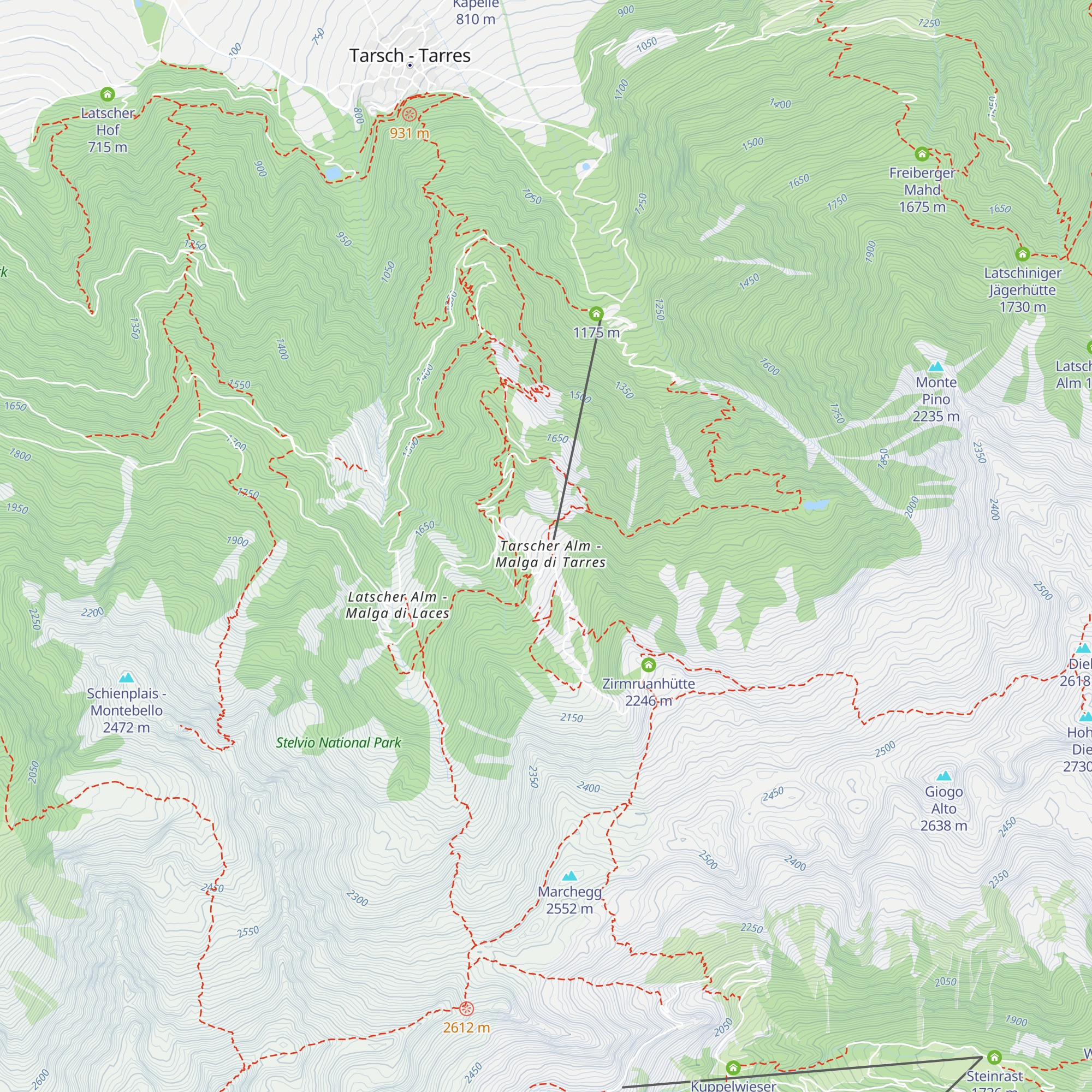 Berggasthof Tarscher Alm map