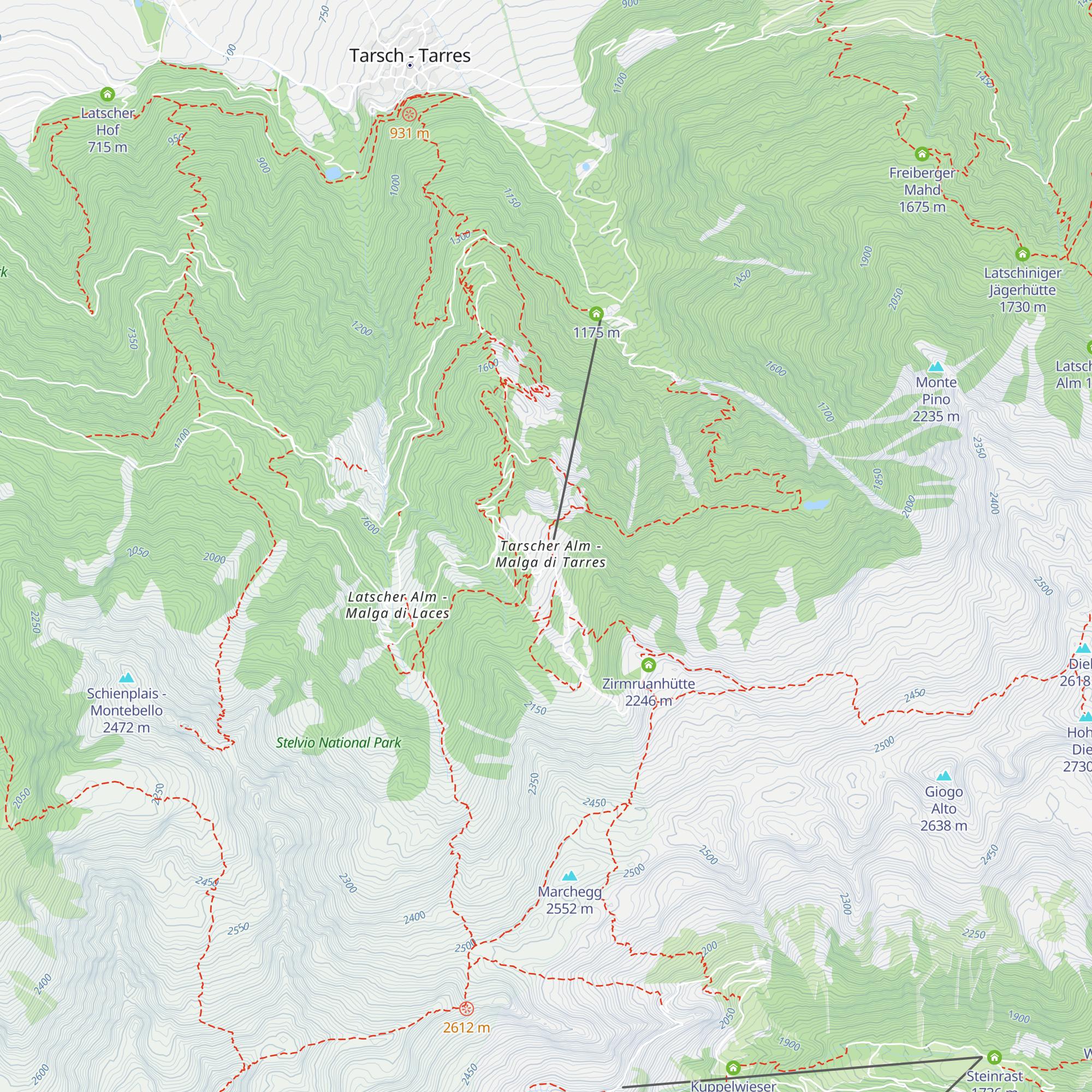 Berggasthof Tarscher Alm map