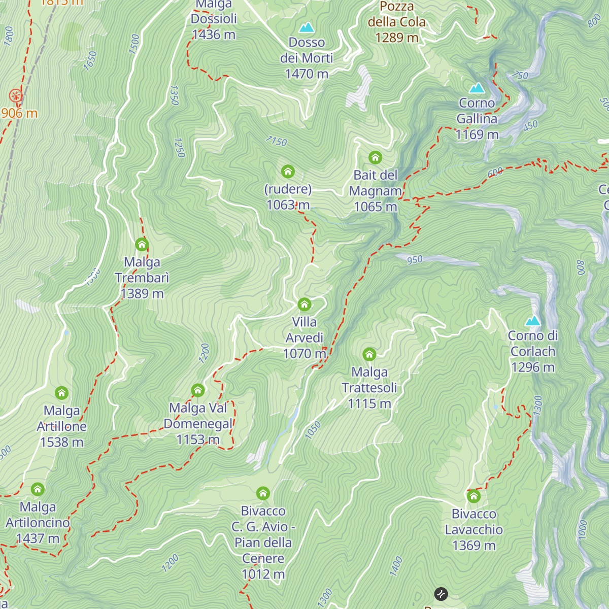 Villa Arvedi map