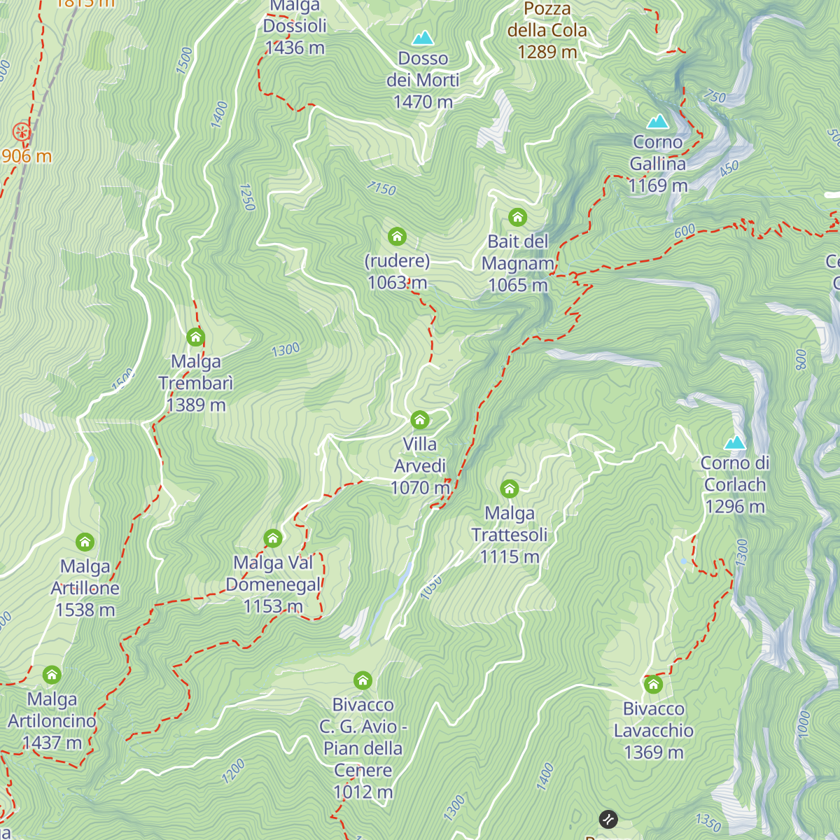 Villa Arvedi map