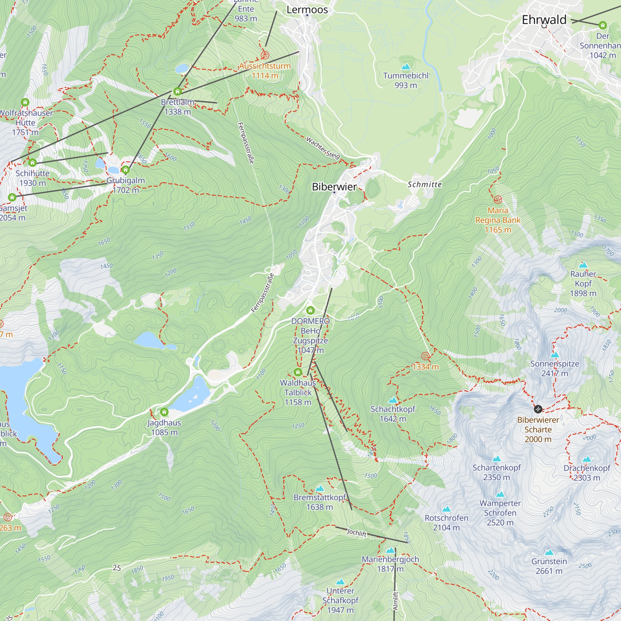DORMERO BeHo Zugspitze map