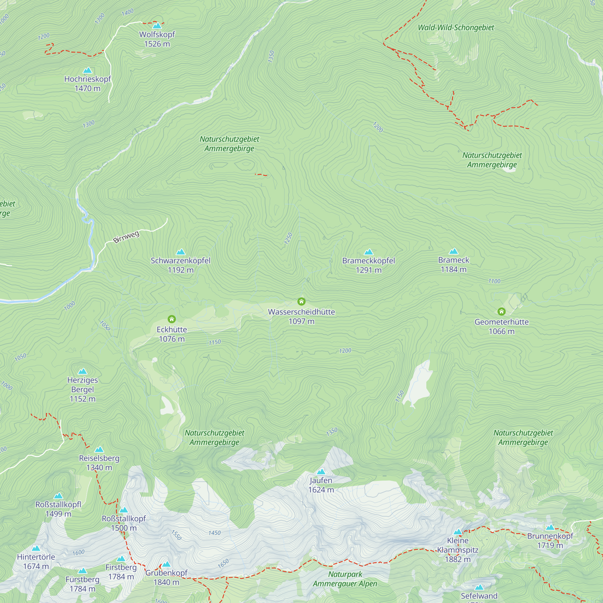 Wasserscheidhütte map